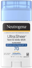 Neutrogena - Ultra Sheer Face + Body Stick Sunscreen Broad Spectrum SPF 70