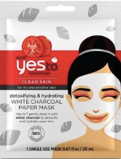 Yes To - Yes to Tomatoes Detoxifying & Hydrating White Charcoal Paper Mask Yes To - Yes to Tomatoes Detoxifying & Hydrating White Charcoal Paper Mask